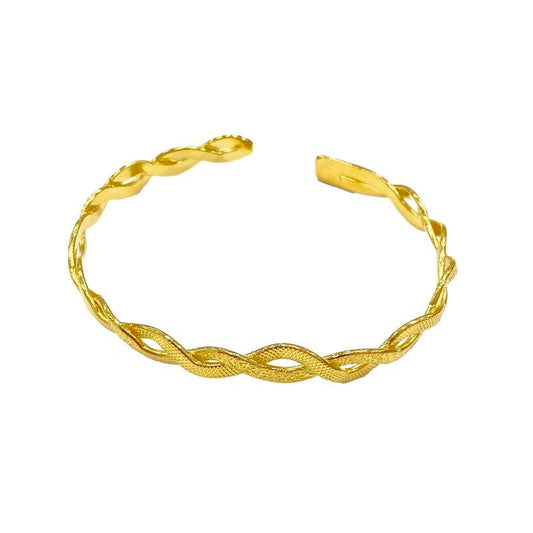 Twisted metal bracelet Χρυσό