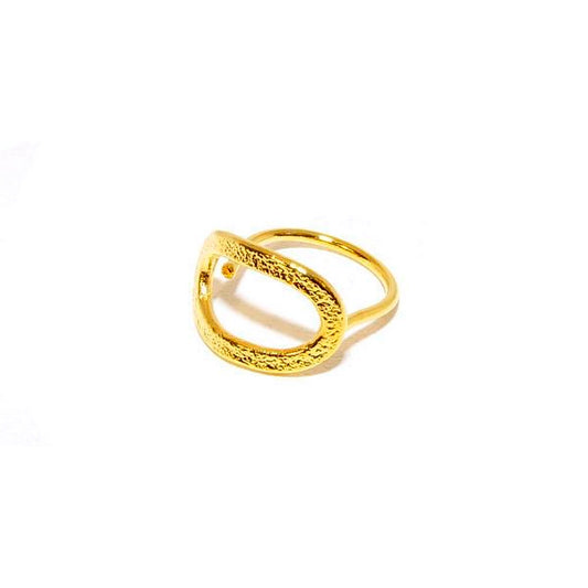 Ring with metal hoop chain Χρυσό