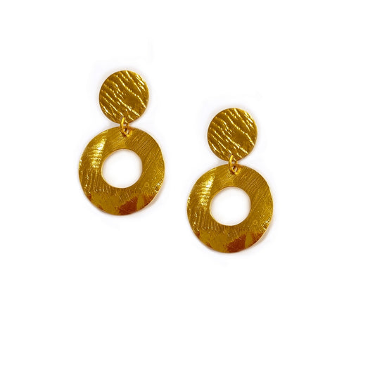 Full of round symmetry earrings Χρυσό