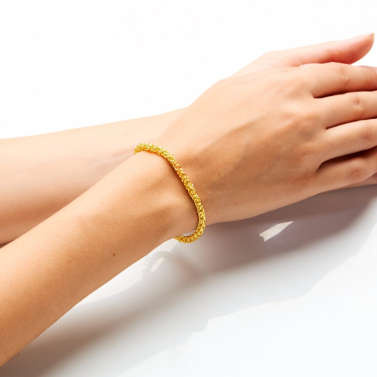 Weave chain bracelet Χρυσό
