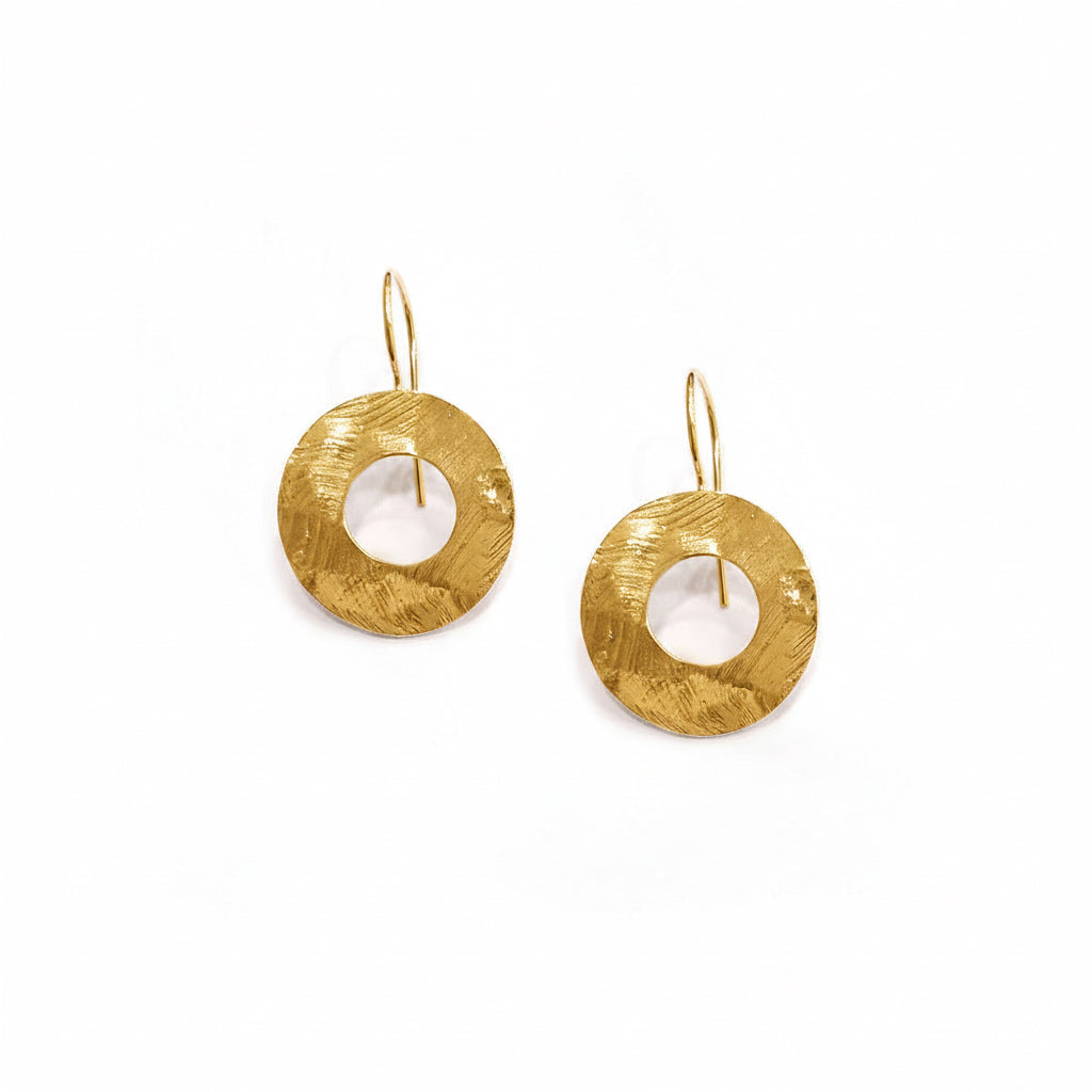 Full of round symmetry small earrings Χρυσο