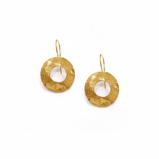 Full of round symmetry small earrings Χρυσο