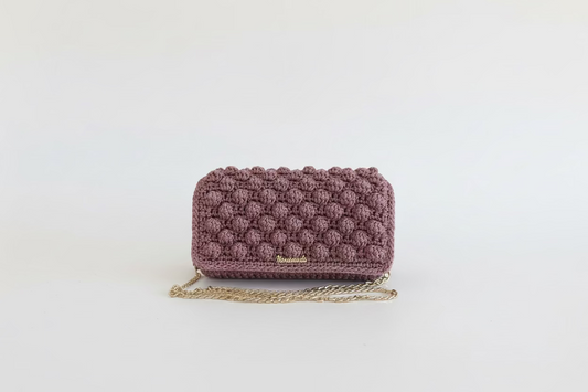 Pink Bubble Knit Mini Bag