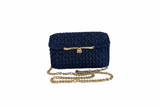 Handmade shoulder bag BLUE ARMONY