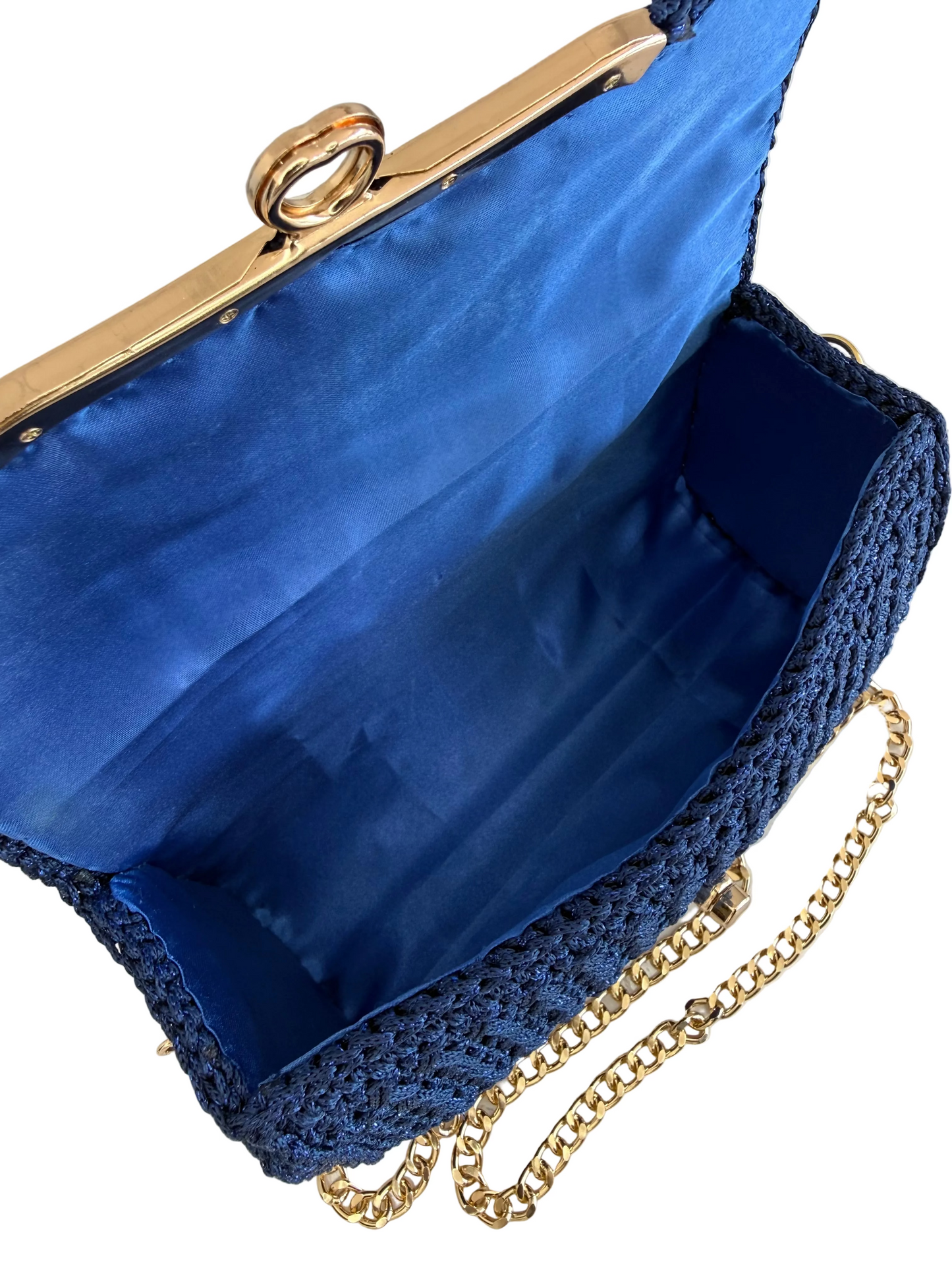 Handmade shoulder bag BLUE ARMONY