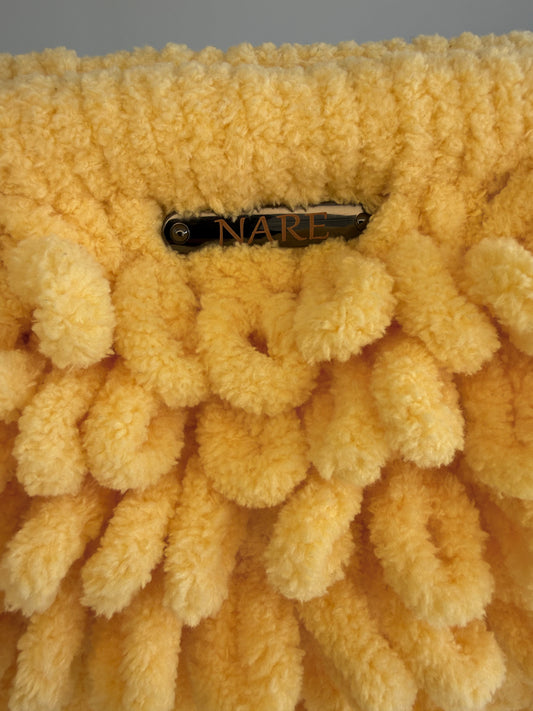 Handmade  cute yellow  puffy